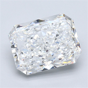 Picture of Natural Diamond 2.50 Carats, Radiant with  Cut, G Color, VVS1 Clarity and Certified by GIA