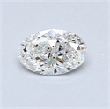 Natural Diamond 0.52 Carats, Oval with  Cut, G Color, SI1 Clarity and Certified by GIA