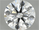 Natural Diamond 0.70 Carats, Round with Excellent Cut, G Color, SI1 Clarity and Certified by GIA