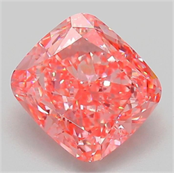 Picture of Lab Grown Diamond 2.22 Carats, CUSHION MODIFIED with  Cut, Fancy Vivid Pink Color, VVS1 Clarity and Certified by IGI