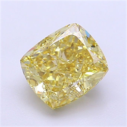 Picture of Lab Grown Diamond 2.01 Carats, CUSHION MODIFIED with  Cut, Fancy Yellow Color, VS1 Clarity and Certified by IGI