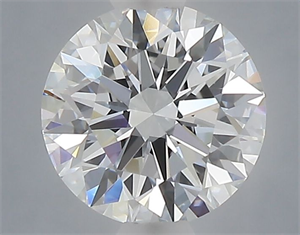 Picture of Lab Grown Diamond 1.08 Carats, Round with Ideal Cut, D Color, VVS2 Clarity and Certified by IGI