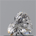 Natural Diamond 0.42 Carats, Heart with  Cut, D Color, VVS2 Clarity and Certified by GIA
