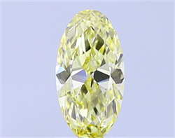 Picture of Lab Grown Diamond 1.35 Carats, Oval with  Cut, Fancy Intense Yellow Color, VS1 Clarity and Certified by IGI