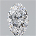 Natural Diamond 0.80 Carats, Oval with  Cut, D Color, VS2 Clarity and Certified by GIA