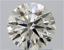 Natural Diamond 1.08 Carats, Round with Excellent Cut, J Color, VS2 Clarity and Certified by IGI