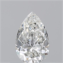 Natural Diamond 0.50 Carats, Pear with  Cut, G Color, VVS2 Clarity and Certified by GIA