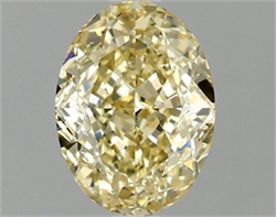Picture of Lab Grown Diamond 1.56 Carats, Oval with  Cut, Fancy Intense Yellow Color, VS1 Clarity and Certified by IGI