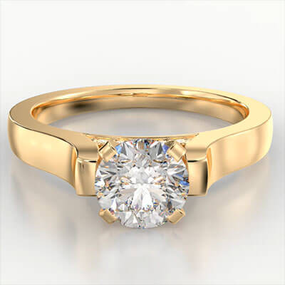 Designers Cathedral engagement ring with side stones