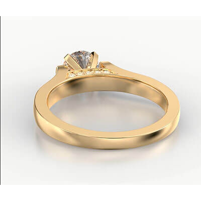 Designers Cathedral engagement ring with side stones