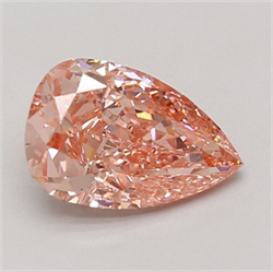 Picture of Lab Grown Diamond 3.08 Carats, Pear with  Cut, Fancy Vivid Pink Color, VS1 Clarity and Certified by IGI