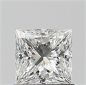 Natural Diamond 0.90 Carats, Princess with  Cut, F Color, VS2 Clarity and Certified by GIA