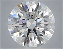 Lab Grown Diamond 1.08 Carats, Round with Ideal Cut, D Color, VVS2 Clarity and Certified by IGI
