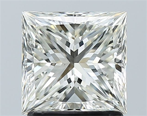 Picture of Natural Diamond 1.50 Carats, Princess with  Cut, J Color, VS2 Clarity and Certified by GIA