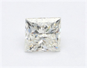 Natural Diamond 0.57 Carats, Princess with  Cut, J Color, SI2 Clarity and Certified by GIA