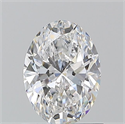 Natural Diamond 0.90 Carats, Oval with  Cut, D Color, SI1 Clarity and Certified by GIA