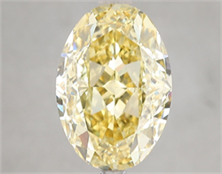 Picture of Lab Grown Diamond 5.16 Carats, Oval with  Cut, Fancy Intense Yellow Color, VS1 Clarity and Certified by IGI