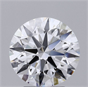 Lab Grown Diamond 3.34 Carats, Round with Ideal Cut, E Color, VVS2 Clarity and Certified by IGI