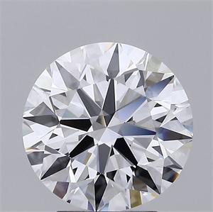 Picture of Lab Grown Diamond 3.34 Carats, Round with Ideal Cut, E Color, VVS2 Clarity and Certified by IGI