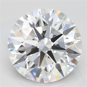 Picture of Lab Grown Diamond 3.58 Carats, Round with Excellent Cut, D Color, VVS2 Clarity and Certified by GIA