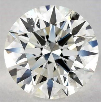 Foto Diamante natural redondo de 2,31 quilates, color H, claridad SI1 mejorada, corte ideal, certificado por IGL de