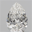 Natural Diamond 0.13 Carats, Pear with  Cut, D Color, SI2 Clarity and Certified by IGI