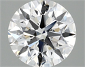 Lab Grown Diamond 2.10 Carats, Round with Ideal Cut, D Color, VVS2 Clarity and Certified by IGI