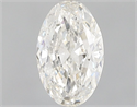 Natural Diamond 0.43 Carats, Oval with  Cut, H Color, SI2 Clarity and Certified by GIA