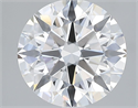 Lab Grown Diamond 2.53 Carats, Round with Excellent Cut, D Color, VS1 Clarity and Certified by GIA