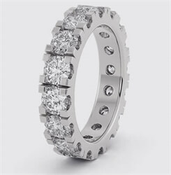 Picture of 3.85 mm eternity ring, 2.40 carats, GIA E F VVS2 VS1