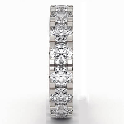 3.85 mm eternity ring, 2.40 carats, GIA E F VVS2 VS1