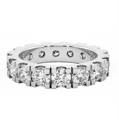 3.85 mm eternity ring, 2.40 carats, GIA E F VVS2 VS1