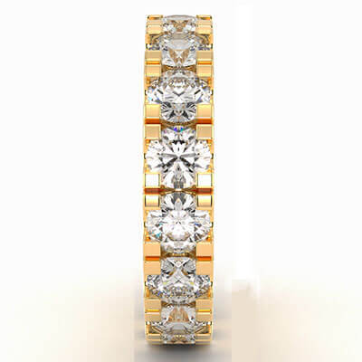 3.85 mm eternity ring, 2.40 carats, GIA E F VVS2 VS1