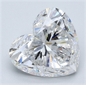 Natural Diamond 3.52 Carats, Heart with  Cut, F Color, SI2 Clarity and Certified by GIA