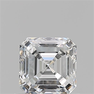 Picture of Natural Diamond 0.74 Carats, Asscher with  Cut, E Color, VVS1 Clarity and Certified by GIA
