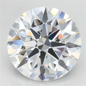 Picture of Lab Grown Diamond 4.12 Carats, Round with Excellent Cut, D Color, VVS1 Clarity and Certified by GIA