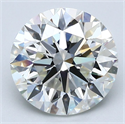 Natural Diamond 3.01 Carats, Round with Very Good Cut, I Color, VS2 Clarity and Certified by GIA