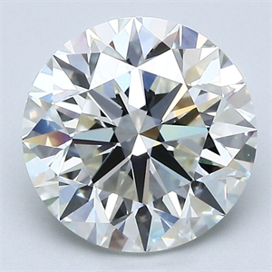 Picture of Natural Diamond 3.01 Carats, Round with Very Good Cut, I Color, VS2 Clarity and Certified by GIA