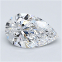 Natural Diamond 3.02 Carats, Pear with  Cut, D Color, VS1 Clarity and Certified by GIA