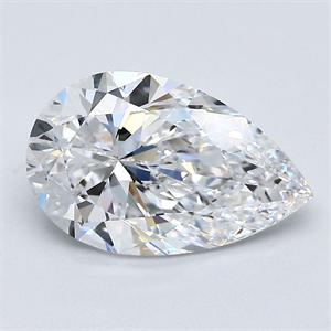Picture of Natural Diamond 3.02 Carats, Pear with  Cut, D Color, VS1 Clarity and Certified by GIA