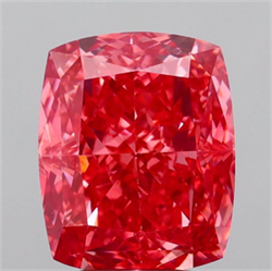 Picture of Lab Grown Diamond 4.13 Carats, CUSHION MODIFIED with  Cut, Fancy Vivid Pink Color, VS1 Clarity and Certified by IGI
