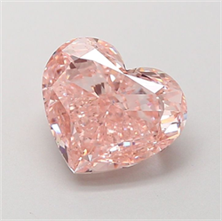 Picture of Lab Grown Diamond 2.00 Carats, Heart with  Cut, Fancy Intense Pink Color, VS2 Clarity and Certified by IGI