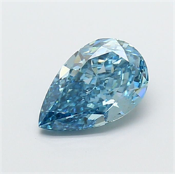 Picture of Lab Grown Diamond 2.05 Carats, Pear with  Cut, Fancy Vivid Blue Color, VVS2 Clarity and Certified by IGI