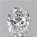 Natural Diamond 0.70 Carats, Oval with  Cut, D Color, SI1 Clarity and Certified by GIA
