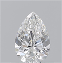 Diamante Natural 0.53 quilates, De pera , Color E, claridad VS1 y certificado GIA