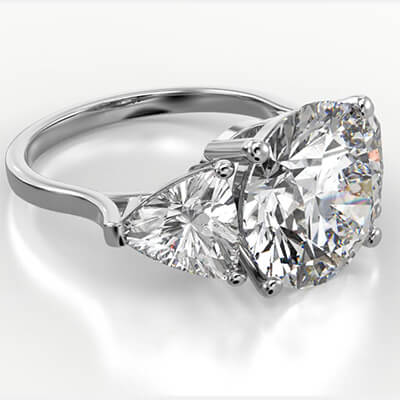 7 carat lab diamonds engagement ring and 2 carat sides. Lab diamonds. F VS1 certified. 7 carat total.