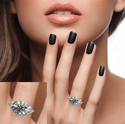 7 carat lab diamonds engagement ring and 2 carat sides. Lab diamonds. F VS1 certified. 7 carat total.