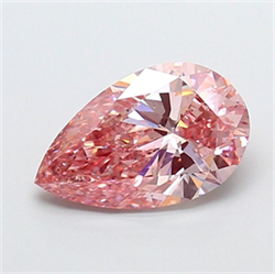 Picture of Lab Grown Diamond 2.00 Carats, Pear with  Cut, Fancy Vivid Pink Color, VS2 Clarity and Certified by IGI