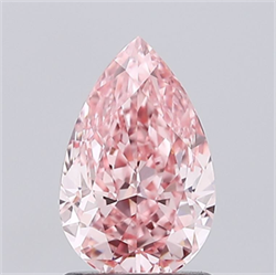 Picture of Lab Grown Diamond 1.45 Carats, Pear with  Cut, Fancy Vivid Pink Color, VVS2 Clarity and Certified by IGI
