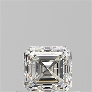Picture of Natural Diamond 0.52 Carats, Asscher with  Cut, I Color, SI1 Clarity and Certified by GIA